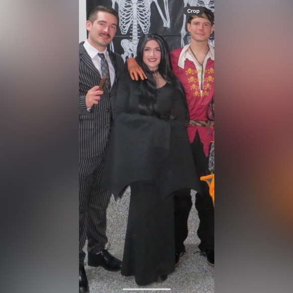 MORTICIA ADDAMS HALLOWEEN COSTUME, WIG, AND ACCESSORIES - Picture 5 of 5